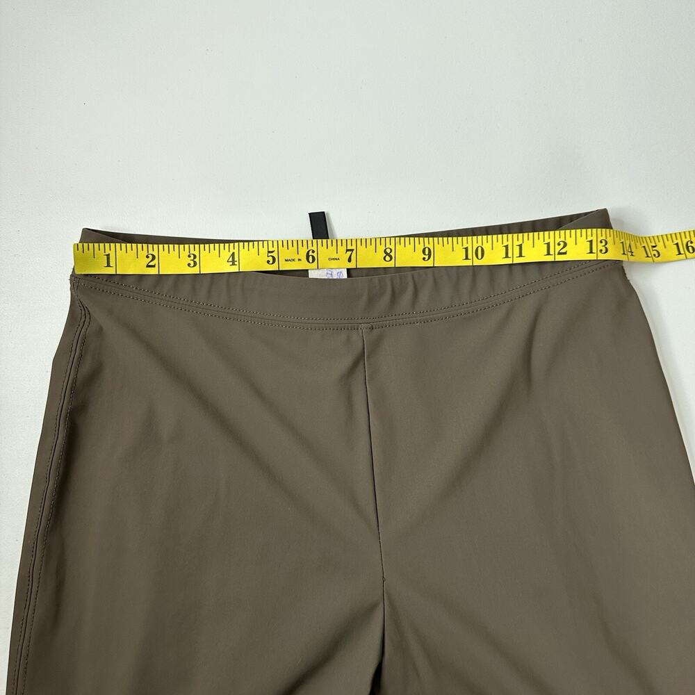 IC Connie K Pants Womens Medium Brown Tan Pull on‎ Crop Stretch Slinky Art - Picture 9 of 13